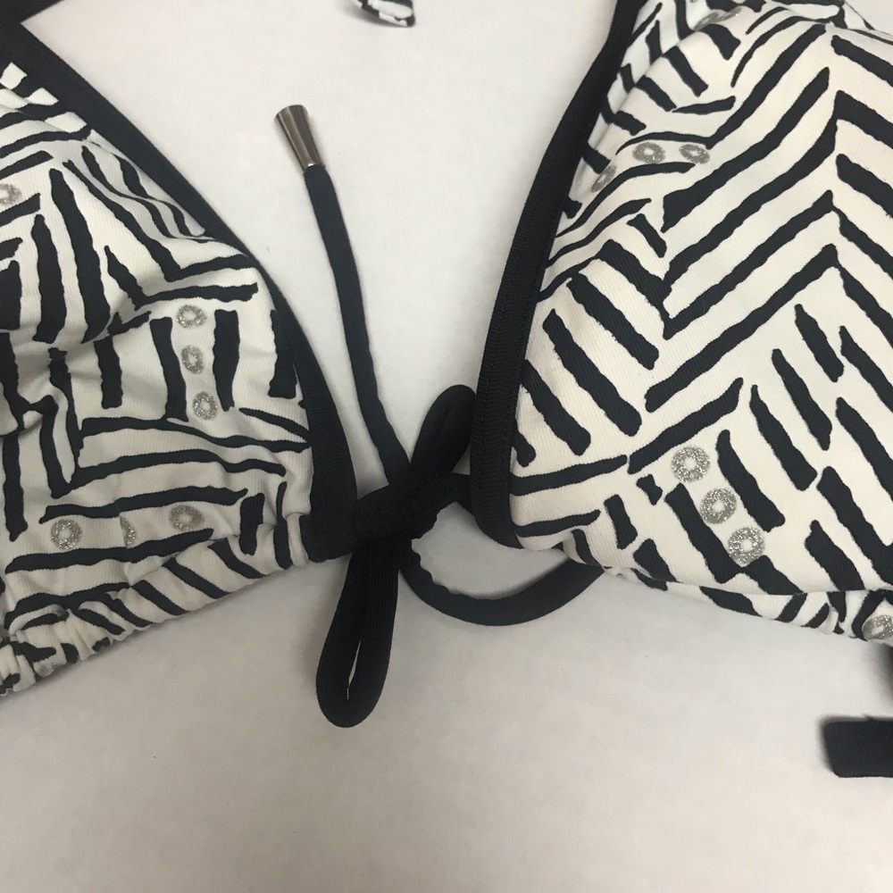 BARI Striped String Bikini Top - Picture 2 of 4